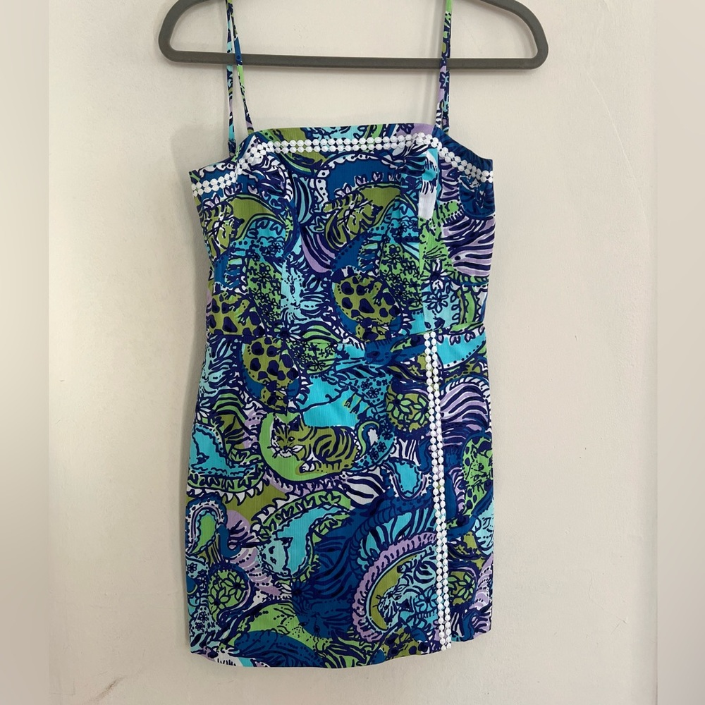 Lilly Pulitzer Women’s Jesse Romper Skort Catitude Print